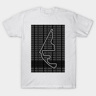 Abu Dhabi  - F1 Circuit - Black and White T-Shirt